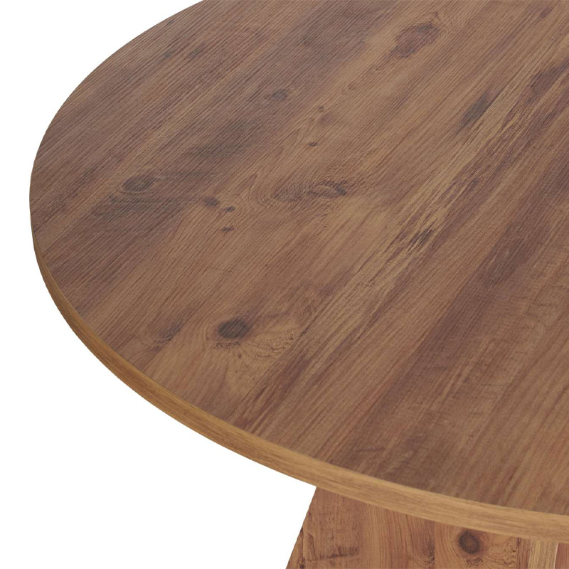 Virela Megapap melamine dining table in atlantic pine color Ø120x75cm.