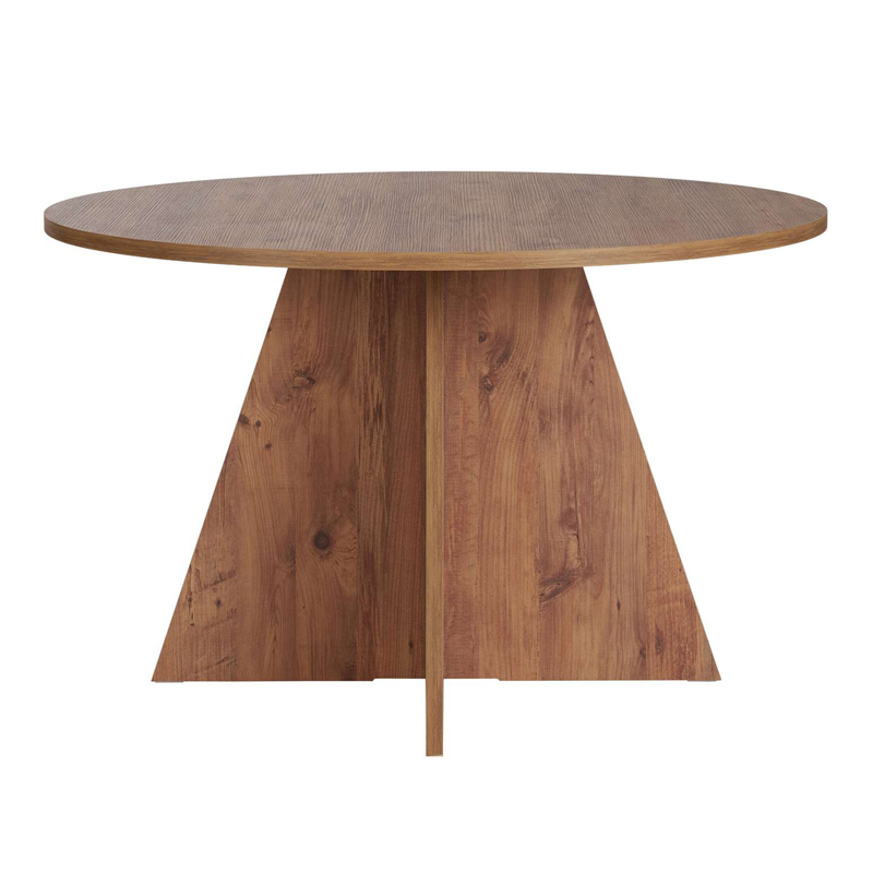 Virela Megapap melamine dining table in atlantic pine color Ø120x75cm.