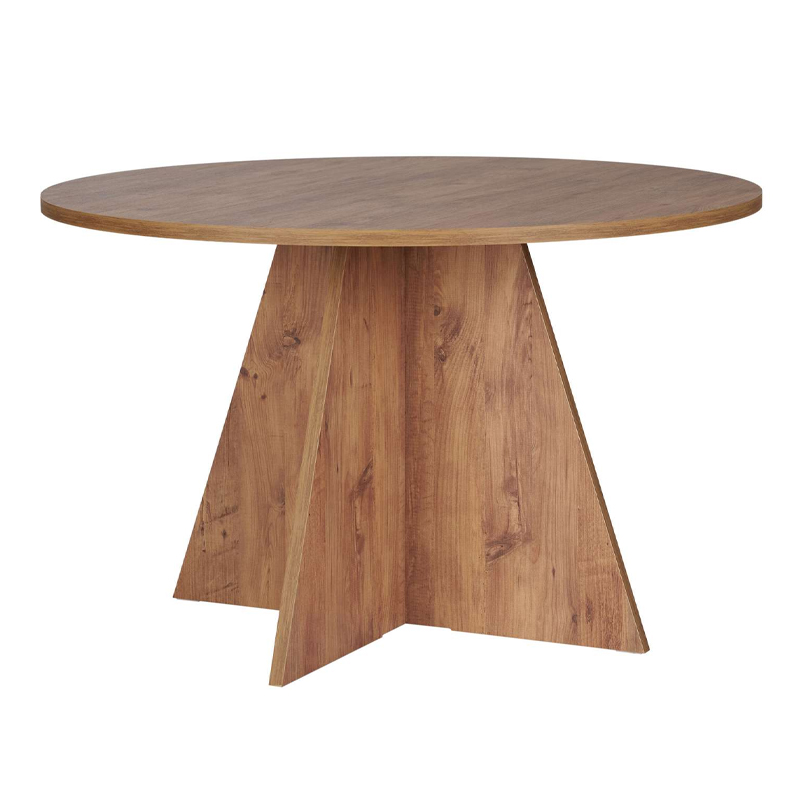 Virela Megapap melamine dining table in atlantic pine color Ø120x75cm.