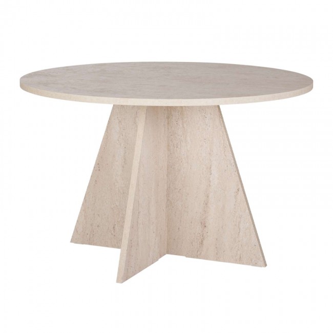 Τραπέζι Virela Megapap χρώμα travertine Ø120x75εκ.