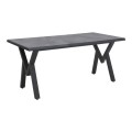 Walter Megapap Mdf/metallic table in dark grey concrete color 140x80x75cm.