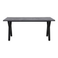 Walter Megapap Mdf/metallic table in dark grey concrete color 140x80x75cm.