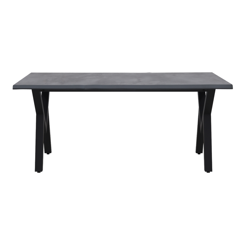 Walter Megapap Mdf/metallic table in dark grey concrete color 140x80x75cm.