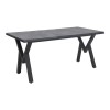 Walter Megapap Mdf/metallic table in dark grey concrete color 160x80x75cm.