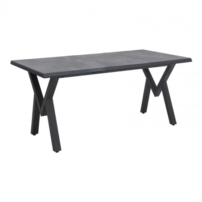 Walter Megapap Mdf/metallic table in dark grey concrete color 160x80x75cm.