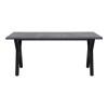 Walter Megapap Mdf/metallic table in dark grey concrete color 160x80x75cm.