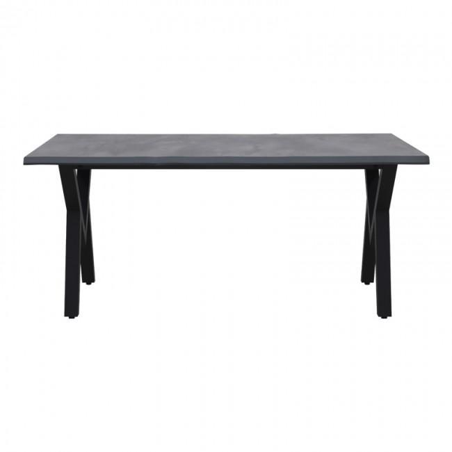 Walter Megapap Mdf/metallic table in dark grey concrete color 160x80x75cm.
