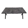 Walter Megapap Mdf/metallic table in dark grey concrete color 160x80x75cm.