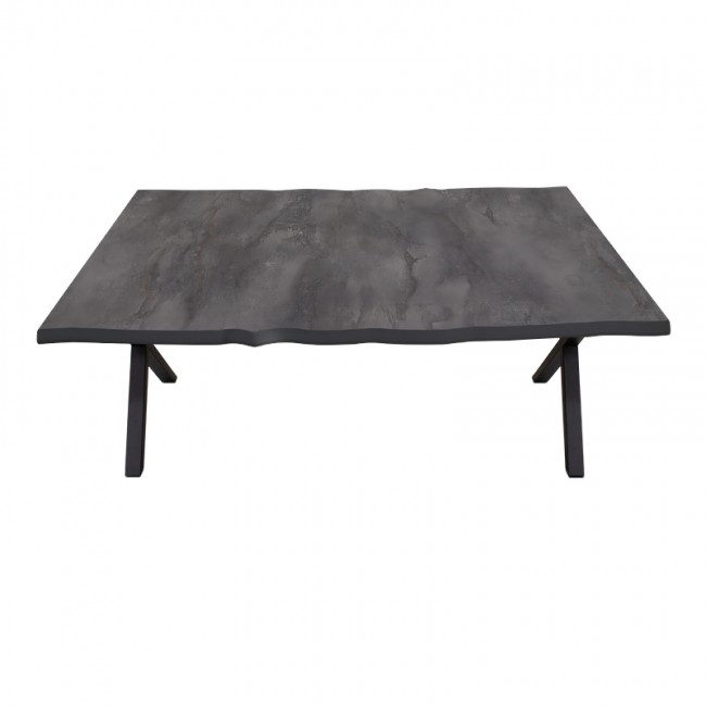Walter Megapap Mdf/metallic table in dark grey concrete color 160x80x75cm.