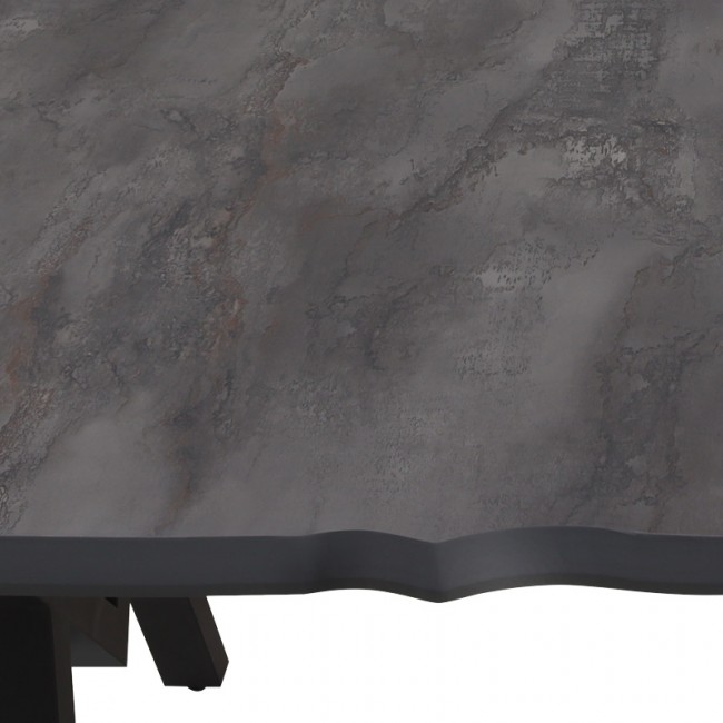Walter Megapap Mdf/metallic table in dark grey concrete color 160x80x75cm.