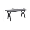 Walter Megapap Mdf/metallic table in dark grey concrete color 160x80x75cm.
