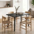 Xana Megapap melamine - metal dining table in black wood color 120x70x77,5cm.