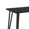 Xana Megapap melamine - metal dining table in black wood color 120x70x77,5cm.