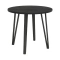 Xana Megapap melamine - metal dining table in black wood color Ø90x77,5cm.