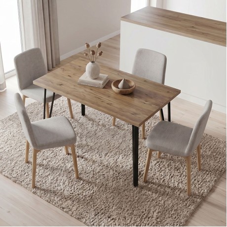 Τραπέζι Xana Megapap χρώμα sepet oak 120x70x77,5εκ.