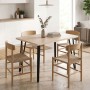 Xana Megapap melamine - metal dining table in travertine color 120x70x77,5cm.