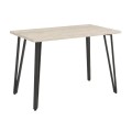 Xana Megapap melamine - metal dining table in travertine color 120x70x77,5cm.