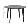 Τραπέζι Zeno Megapap χρώμα σκούρο γκρι σκυροδέματος Ø110x73,5εκ.