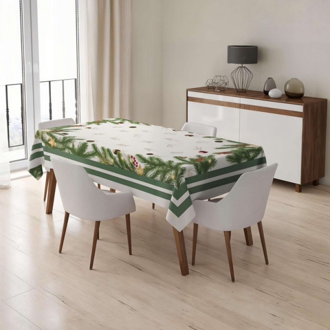 Τραπεζομάντηλο αλέκιαστο Evergreen πολύχρωμο 160x220εκ.