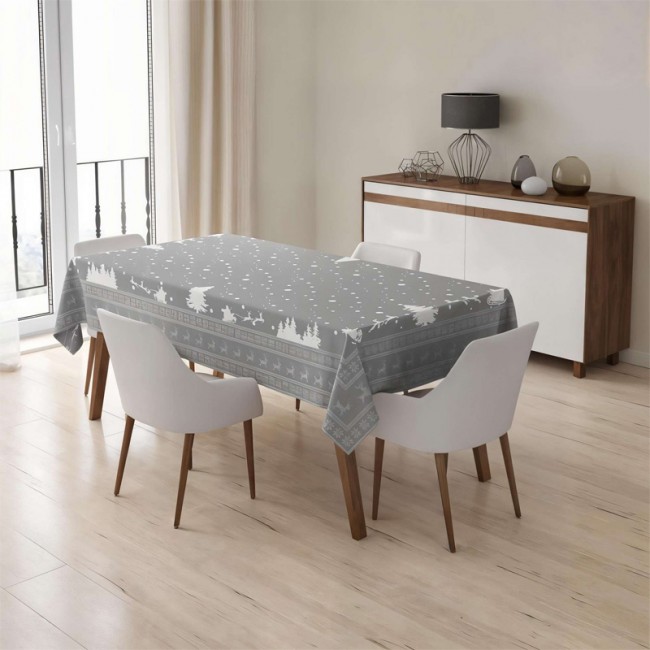 Τραπεζομάντηλο αλέκιαστο Nordic χρώμα γκρι 160x220εκ.