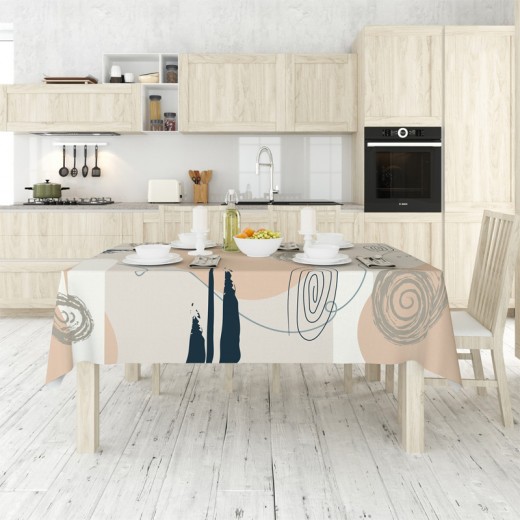 Τραπεζομάντηλο αλέκιαστο πολύχρωμο 140x180εκ.