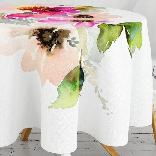 Τραπεζομάντηλο αλέκιαστο πολύχρωμο Ø160εκ.