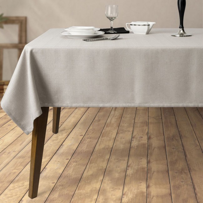 Τραπεζομάντηλο αλέκιαστο χρώμα γκρι 150x220εκ.