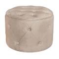 TRAVIS Σκαμπό Αποθηκευτικό, Ύφασμα Velure Απόχρωση Cappuccino Φ60cm H.45cm