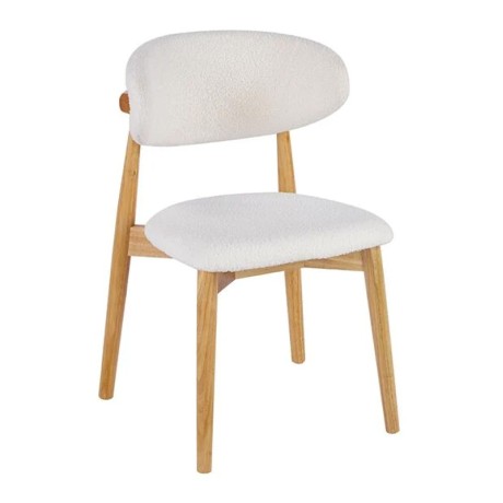 ULTRA Chair Natural, Teddy White Fabric