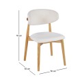 ULTRA Chair Natural, Teddy White Fabric
