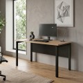 UNIT Γραφείο Μέταλλο Βαφή Μαύρο - Melamine Απόχρωση Sonoma