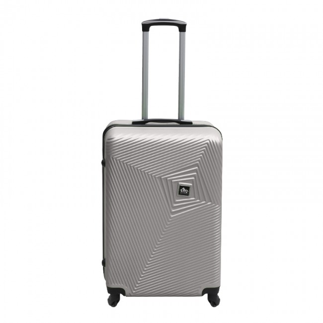 Βαλίτσα ταξιδιού ABS με 4 ρόδες χρώμα γκρι (M) 40x24x63εκ.