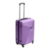 Βαλίτσα ταξιδιού ABS με 4 ρόδες χρώμα μωβ (M) 40x24x63εκ.