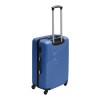 Βαλίτσα ταξιδιού ABS με 4 ρόδες χρώμα μπλε (M) 40x24x63εκ.
