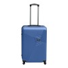 Βαλίτσα ταξιδιού ABS με 4 ρόδες χρώμα μπλε (M) 40x24x63εκ.