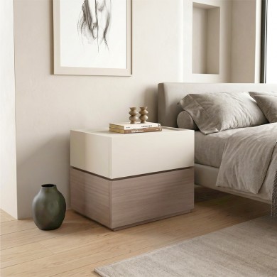 VANITY Bedside 2-Drawers 60x40x45cm Sonoma Oak/Cream