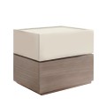 VANITY Κομοδίνο 2 Συρτάρια Αποχρώσεων Sonoma Oak & Cream, με Αποσπώμενα χρωματικά Μέρη 60x40x45cm