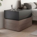 VANITY Κομοδίνο 2 Συρτάρια Αποχρώσεων Sonoma Oak & Grey, με Αποσπώμενα χρωματικά Μέρη 60x40x45cm