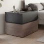 Κομοδίνο Vanity χρώμα sonoma oak - ανθρακί 60x40x45εκ.