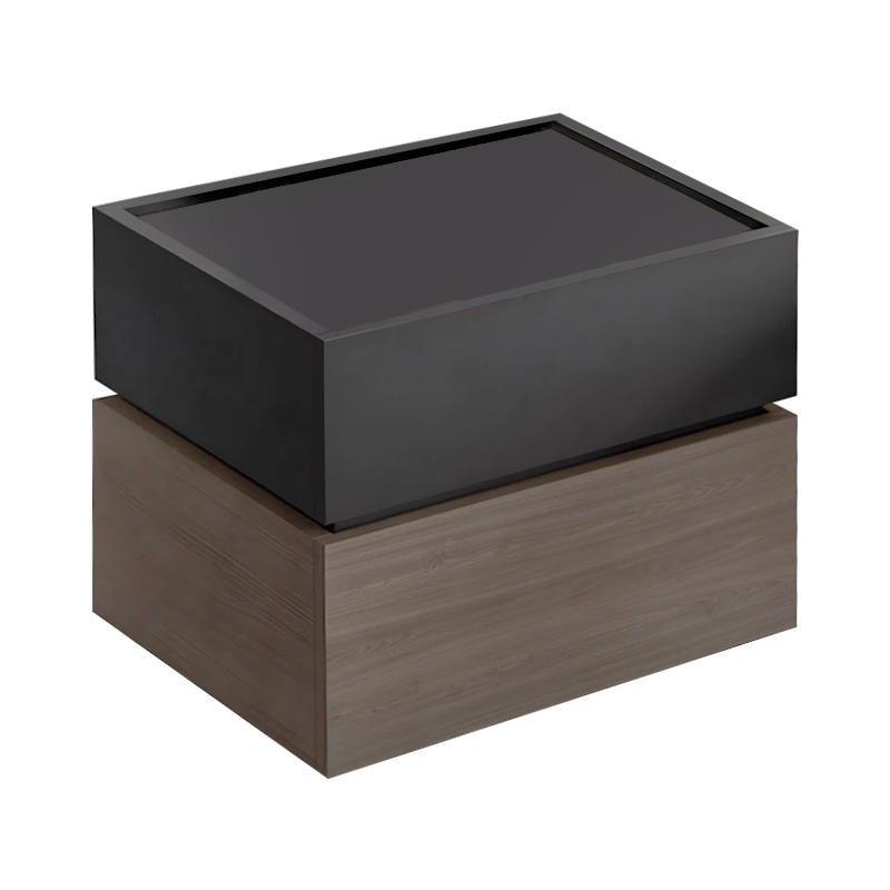 VANITY Κομοδίνο 2 Συρτάρια Αποχρώσεων Sonoma Oak & Grey, με Αποσπώμενα χρωματικά Μέρη 60x40x45cm