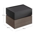 VANITY Κομοδίνο 2 Συρτάρια Αποχρώσεων Sonoma Oak & Grey, με Αποσπώμενα χρωματικά Μέρη 60x40x45cm