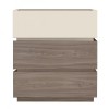 VANITY Κομοδίνο 3 Συρτάρια Αποχρώσεων Sonoma Oak & Cream, με Αποσπώμενα χρωματικά Μέρη 60x40x66cm