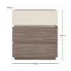 VANITY Κομοδίνο 3 Συρτάρια Αποχρώσεων Sonoma Oak & Cream, με Αποσπώμενα χρωματικά Μέρη 60x40x66cm