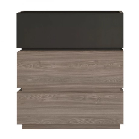 Κομοδίνο Vanity χρώμα sonoma oak - ανθρακί 60x40x66εκ.