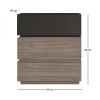 VANITY Κομοδίνο 3 Συρτάρια Αποχρώσεων Sonoma Oak & Grey, με Αποσπώμενα χρωματικά Μέρη 60x40x66cm