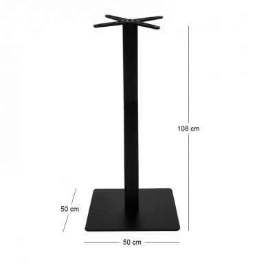 PRATO-R BAR 50x50cm Steel Base H109cm (adjustable feet)