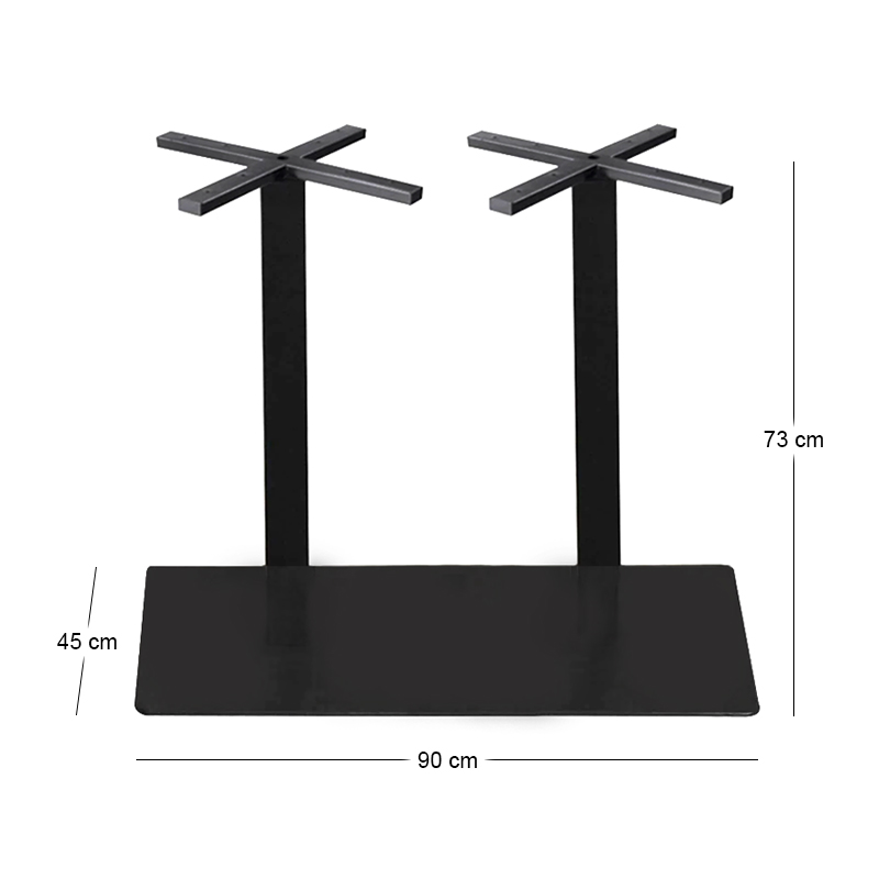 PRATO-R 90x45cm Steel Base H73cm (adjustable feet)