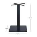 PRATO-R 50x50cm Steel Base H72cm (adjustable feet)