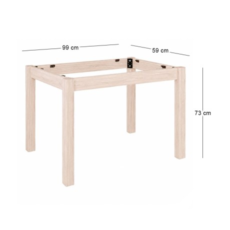 KAFENIOU Table Base 70x110cm Unpainted K/D