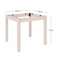 KAFENIOU Table Base 70x70cm Unpainted K/D